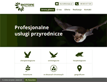 Tablet Screenshot of biotope.pl